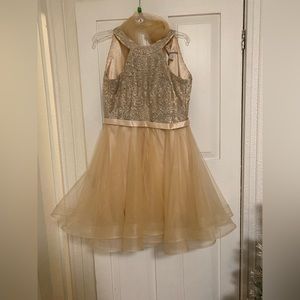 Tan Quincenera Dress